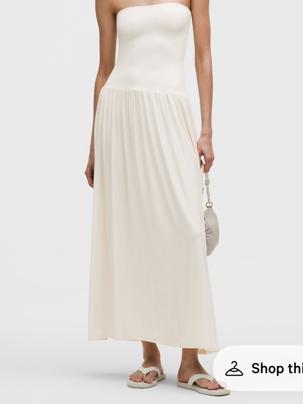 lululemon athletica 2-in-1 Maxi Dress in Cream